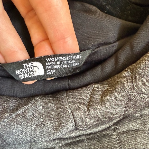 NORTH FACE Black & Gray Quilted Hoodie Sweatshirt Women's - Size SMALL - Picture 4 of 4